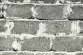Grunge Brick Wall Horizontal Background. Vintage brickwork backdrop or Pattern of old gray block wall. Grunge great for your Royalty Free Stock Photo