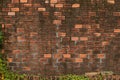 grunge brick wall, panoramic view of an old brickwork
