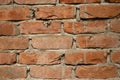 Grunge brick wall texture. Exterior, aging.Red Bricks Wall Royalty Free Stock Photo