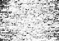 Grunge black and white brick wall vector trace background