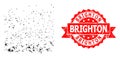 Grunge Brighton Seal and Corona Virus Mosaic Powder Participles