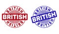 Grunge BRITISH Textured Round Stamps