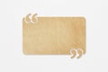 brown paper quote background with quotation marks on grunge white paper including clipping path, useful for customer