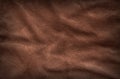 Grunge, brown, rough, crumple leather texture for background use.