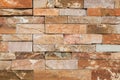 Grunge brown stone wall tiles texture. Wall panel natural brown,orange stone dirty,dust with pattern design or abstract background