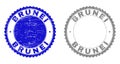 Grunge BRUNEI Textured Stamp Seals