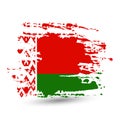 Grunge brush stroke with Belarus national flag