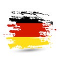 Grunge brush stroke with Germany national flag Royalty Free Stock Photo