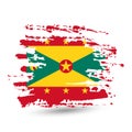 Grunge brush stroke with Grenada national flag