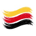 Grunge Brush Stroke With National Flag Of Germany Isolated On A White Background. Vector Illustration. Royalty Free Stock Photo