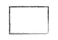 Grunge brush stroke rectangle frame. black painted vector design