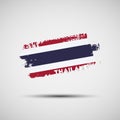 Grunge brush stroke with Thai national flag colors