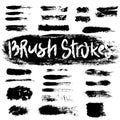 Grunge brush strokes set