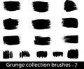 Grunge brushes line Royalty Free Stock Photo