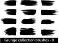 Grunge brushes line Royalty Free Stock Photo