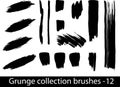 Grunge brushes line Royalty Free Stock Photo