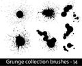 Grunge brushes line Royalty Free Stock Photo