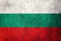 Grunge Bulgaria flag. Bulgarian flag with grunge texture. Royalty Free Stock Photo