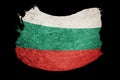 Grunge Bulgaria flag. Bulgarian flag with grunge texture. Brush Royalty Free Stock Photo