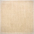 Grunge burlap texture background. Rough fabric material. Detail of cloth and seam frame Royalty Free Stock Photo