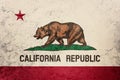 Grunge California state flag. California flag background grunge Royalty Free Stock Photo