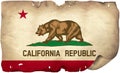 California State Flag On Old Paper Royalty Free Stock Photo