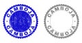 Grunge CAMBOJA Textured Stamps