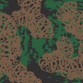 Grunge camouflage, modern fashion design. Camo military pattern. Army uniform. fashionable, fabric. Vector seamless texture. Royalty Free Stock Photo