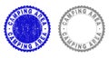 Grunge CAMPING AREA Scratched Stamp Seals