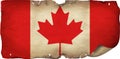 Grunge Canada Flag On Old Paper Royalty Free Stock Photo