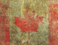 Grunge Canadian Flag Design Severly Faded and Damaged