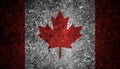 Grunge canadian flag with scratched stone texture Royalty Free Stock Photo