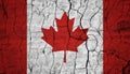 Grunge canadian flag with scratched stone texture Royalty Free Stock Photo