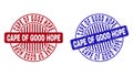 Grunge CAPE OF GOOD HOPE Textured Round Watermarks