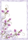 Grunge card with meadow flowers