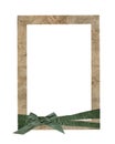 Grunge cardboard frame with gr