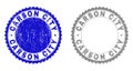 Grunge CARSON CITY Textured Stamp Seals