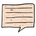 Grunge cartoon notes speech bubble