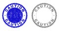 Grunge CAUTION Textured Stamp Seals