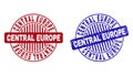 Grunge CENTRAL EUROPE Scratched Round Watermarks