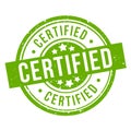 Grunge Certified Badge Stamp. Eps 10 Vector Royalty Free Stock Photo