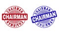 Grunge CHAIRMAN Textured Round Stamps Royalty Free Stock Photo