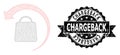 Grunge Chargeback Ribbon Stamp and Mesh Network Refund Shopping
