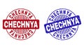 Grunge CHECHNYA Textured Round Watermarks