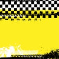 Grunge checkered racing background