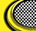 Grunge checkered racing background