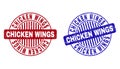 Grunge CHICKEN WINGS Textured Round Watermarks