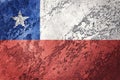 Grunge Chile flag. Chilean flag with grunge texture. Royalty Free Stock Photo
