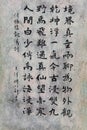Grunge Chinese Calligraphy on memorial stone