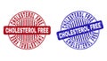 Grunge CHOLESTEROL FREE Textured Round Watermarks